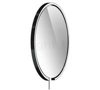 Occhio Mito Sfera Corda 60 Miroir lumineux LED tête black phantom/câble gris foncé/type de fiche F Ce luminaire comporte des modules à LED prémontés de classes énergétiques A A++, A+, A