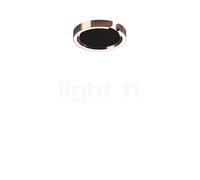 Occhio Mito Soffitto 20 Up Lusso Narrow Applique/Plafonnier LED tête or rose/couverture cuir noir - 2.700-4.000 K Ce luminaire comporte des modules à LED prémontés de classes énergétiques A A++, A+, A