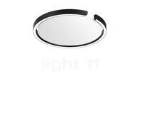 Occhio Mito Soffitto 40 Flat Narrow Applique/Plafonnier encastrée LED tête noire mate/couverture blanc mat - DALI Ce luminaire comporte des modules à LED prémontés de classes énergétiques A A