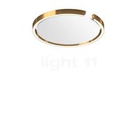 Occhio Mito Soffitto 40 Flat Wide Applique/Plafonnier encastrée LED tête bronze/couverture blanc mat Ce luminaire comporte des modules à LED prémontés de classes énergétiques A A++, A+, A