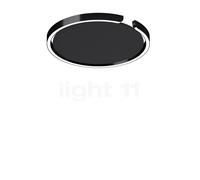 Occhio Mito Soffitto 40 Up Lusso Narrow Applique/Plafonnier LED tête black phantom/couverture cuir gris - 2.700-4.000 K - Occhio Air Ce luminaire comporte des modules à LED prémontés de classes énergé