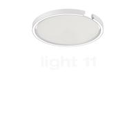 Occhio Mito Soffitto 40 Up Lusso Wide Applique/Plafonnier LED tête blanc mat/couverture cuir blanc - 2.700-4.000 K - Occhio Air Ce luminaire comporte des modules à LED prémontés de classes énergétique