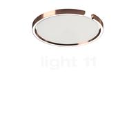 Occhio Mito Soffitto 40 Up Lusso Wide Applique/Plafonnier LED tête or rose/couverture cuir blanc - 2.700-4.000 K Ce luminaire comporte des modules à LED prémontés de classes énergétiques A A++, A+, A