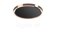 Occhio Mito Soffitto 40 Up Wide Applique/Plafonnier LED tête or rose/couverture noir mat - 2.700-4.000 K - Occhio Air Ce luminaire comporte des modules à LED prémontés de classes énergétiques A A