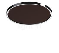 Occhio Mito Soffitto 60 Up Lusso Narrow Applique/Plafonnier LED tête black phantom/couverture cuir marron - 2.700-4.000 K - Occhio Air Ce luminaire comporte des modules à LED prémontés de classes éner