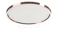 Occhio Mito Soffitto 60 Up Lusso Narrow Applique/Plafonnier LED tête or rose/couverture cuir blanc - 2.700-4.000 K - Occhio Air Ce luminaire comporte des modules à LED prémontés de classes énergétique