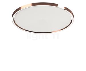 Occhio Mito Soffitto 60 Up Lusso Narrow Applique/Plafonnier LED tête or rose/couverture cuir blanc - 2.700-4.000 K - Occhio Air Ce luminaire comporte des modules à LED prémontés de classes énergétique