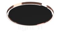 Occhio Mito Soffitto 60 Up Lusso Narrow Applique/Plafonnier LED tête or rose/couverture cuir noir - 2.700-4.000 K - Occhio Air Ce luminaire comporte des modules à LED prémontés de classes énergétiques