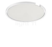 Occhio Mito Soffitto 60 Up Lusso Wide Applique/Plafonnier LED tête blanc mat/couverture cuir blanc - 2.700-4.000 K - Occhio Air Ce luminaire comporte des modules à LED prémontés de classes énergétique