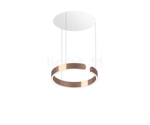 Occhio Mito Sospeso 40 Move Up Table Suspension LED tête or rose/cache-piton blanc mat - 2.700-4.000 K - dim to warm
