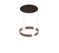 Occhio Mito Sospeso 40 Variabel Up Lusso Table Suspension LED tête or rose/cache-piton cuir marron - 2.700-4.000 K - Occhio Air
