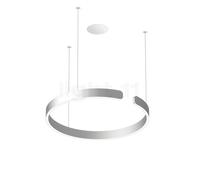 Occhio Mito Sospeso 60 Fix Flat Table Suspension encastrée LED tête argenté mat/cache-piton blanc mat - 2.700-4.000 K Ce luminaire comporte des modules à LED prémontés de classes énergétiques A A++, A