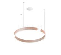 Occhio Mito Sospeso 60 Fix Flat Table Suspension encastrée LED tête doré mat/cache-piton blanc mat - 2.700-4.000 K - Occhio Air Ce luminaire comporte des modules à LED prémontés de classes énergétique