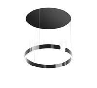 Occhio Mito Sospeso 60 Fix Up Room Suspension LED tête dark chrome/cache-piton noir mat - 2.700-4.000 K - DALI