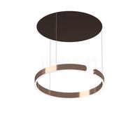 Occhio Mito Sospeso 60 Variabel Up Lusso Table Suspension LED tête or rose/cache-piton cuir marron - 2.700-4.000 K - Occhio Air