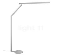 Occhio Mito Terra 3D Lampadaire LED tête argenté mat/corps argenté mat