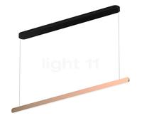 Occhio Mito Volo 140 Var Up Room Suspension LED tête or rose/cache-piton noir mat - 2.700-4.000 K