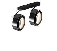 Occhio Più Alto 3d Doppio Volt S40 Spot LED 2 foyers tête chrome brillant/cache-piton noir mat/couverture noir - 2.700 K Ce luminaire comporte des modules à LED prémontés de classes énergétiques A A++