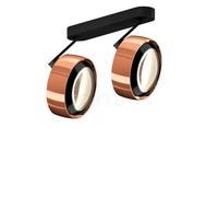 Occhio Più Alto 3d Doppio Volt S60 Spot LED 2 foyers tête or rose/cache-piton noir mat/couverture noir - 3.000 K Ce luminaire comporte des modules à LED prémontés de classes énergétiques A A