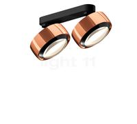 Occhio Più Alto Doppio Volt S40 Spot 2 foyers tête or rose/cache-piton noir mat/couverture noir - 2.700 K Ce luminaire comporte des modules à LED prémontés de classes énergétiques A A++, A+, A