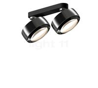 Occhio Più Alto Doppio Volt S60 Spot 2 foyers tête chrome brillant/cache-piton noir mat/couverture noir - 2.700 K Ce luminaire comporte des modules à LED prémontés de classes énergétiques A A