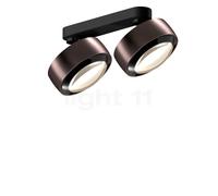 Occhio Più Alto Doppio Volt S60 Spot 2 foyers tête phantom/cache-piton noir mat/couverture noir - 3.000 K Ce luminaire comporte des modules à LED prémontés de classes énergétiques A A