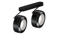 Occhio Più R Alto 3d Doppio Volt B Spot LED 2 foyers tête black phantom/cache-piton noir mat/couverture black phantom - 3.000 K Ce luminaire comporte des modules à LED prémontés de classes énergétique