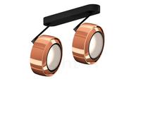 Occhio Più R Alto 3d Doppio Volt B Spot LED 2 foyers tête or rose/cache-piton noir mat/couverture or rose - 2.700 K Ce luminaire comporte des modules à LED prémontés de classes énergétiques A A++, A+,