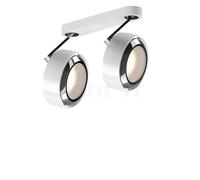 Occhio Più R Alto 3d Doppio Volt C100 Spot LED 2 foyers tête blanc brillant/cache-piton blanc mat/couverture chrome brillant - 2.700 K Ce luminaire comporte des modules à LED prémontés de classes éner