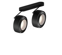 Occhio Più R Alto 3d Doppio Volt S100 Spot LED 2 foyers tête noir mat/cache-piton noir mat/couverture noir mat - 3.000 K Ce luminaire comporte des modules à LED prémontés de classes énergétiques A