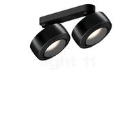 Occhio Più R Alto Doppio Volt C100 Spot LED 2 foyers tête black phantom/cache-piton noir mat/couverture noir mat - 3.000 K Ce luminaire comporte des modules à LED prémontés de classes énergétiques A A