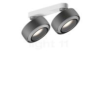 Occhio Più R Alto Doppio Volt S100 Spot LED 2 foyers tête chrome mat/cache-piton blanc mat/couverture chrome mat - 3.000 K Ce luminaire comporte des modules à LED prémontés de classes énergétiques A A