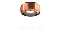 Occhio Più R Alto V Volt S30 Plafonnier LED tête or rose/cache-piton noir mat/couverture or rose - 2.700 K Ce luminaire comporte des modules à LED prémontés de classes énergétiques A A