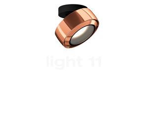 Occhio Più R Alto Volt S60 Plafonnier LED tête or rose/cache-piton noir mat/couverture or rose - 3.000 K Ce luminaire comporte des modules à LED prémontés de classes énergétiques A A