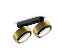 Occhio Più Alto Doppio Volt C80 Spot 2 foyers tête bronze/cache-piton noir mat/couverture noir - 2.700 K Ce luminaire comporte des modules à LED prémontés de classes énergétiques A A++, A+, A