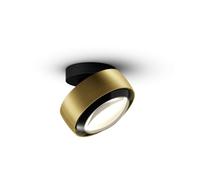 Occhio Più Alto Volt C80 Plafonnier LED, tête bronze/cache-piton noir mat/couverture noir - 2.700 K Ce luminaire comporte des modules à LED prémontés de classes énergétiques A A++, A+, A