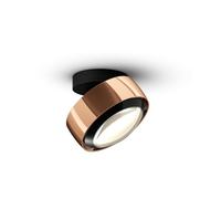 Occhio Più Alto Volt C80 Plafonnier LED tête or rose/cache-piton noir mat/couverture noir - 2.700 K Ce luminaire comporte des modules à LED prémontés de classes énergétiques A A++, A+, A
