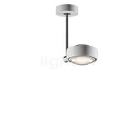 Occhio Sento Faro 20 Up D Plafonnier LED tête blanc brillant/corps chrome brillant/cache-piton blanc brillant - 3.000 K - Occhio Air Ce luminaire comporte des modules à LED prémontés de classes énergé