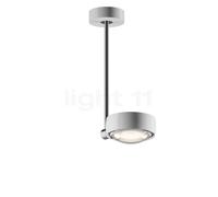 Occhio Sento Faro 30 Up E Plafonnier LED tête blanc brillant/corps chrome brillant/cache-piton blanc brillant - 3.000 K - Occhio Air Ce luminaire comporte des modules à LED prémontés de classes énergé