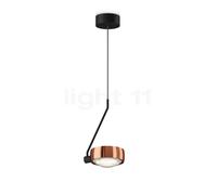 Occhio Sento Filo 180 Fix Up E Suspension LED tête or rose/corps noir mat/cache-piton noir mat - 2.700 K - Occhio Air Ce luminaire comporte des modules à LED prémontés de classes énergétiques A A