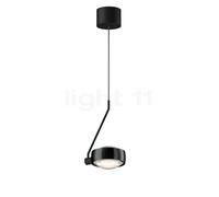 Occhio Sento Filo Var Up D Suspension LED tête black phantom/corps noir mat/cache-piton noir mat - 3.000 K Ce luminaire comporte des modules à LED prémontés de classes énergétiques A A