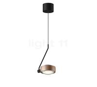 Occhio Sento Filo Var Up D Suspension LED tête dorée mate/corps noir mat/cache-piton noir mat - 2.700 K - Occhio Air Ce luminaire comporte des modules à LED prémontés de classes énergétiques A