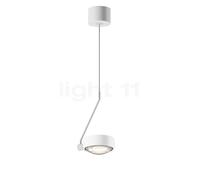 Occhio Sento Filo Var Up E Suspension LED tête blanc mat/corps blanc mat/cache-piton blanc mat - 3.000 K - Occhio Air Ce luminaire comporte des modules à LED prémontés de classes énergétiques A A