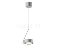 Occhio Sento Filo Var Up E Suspension LED tête chrome mat/corps chrome mat/cache-piton chrome mat - 2.700 K - Occhio Air Ce luminaire comporte des modules à LED prémontés de classes énergétiques A