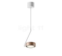 Occhio Sento Filo Var Up E Suspension LED tête dorée mate/corps blanc mat/cache-piton blanc mat - 2.700 K - Occhio Air Ce luminaire comporte des modules à LED prémontés de classes énergétiques A
