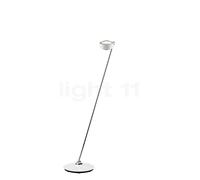 Occhio Sento Lettura 125 D Lampadaire LED à gauche tête blanc brillant/corps chrome brillant - 3.000 K - Occhio Air Ce luminaire comporte des modules à LED prémontés de classes énergétiques A