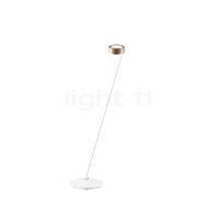 Occhio Sento Lettura 125 D Lampadaire LED à gauche tête doré mat/corps blanc mat - 3.000 K Ce luminaire comporte des modules à LED prémontés de classes énergétiques A A++, A+, A