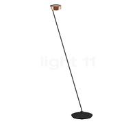 Occhio Sento Lettura 160 E Lampadaire LED à droite tête or rose/corps noir mat - 3.000 K - Occhio Air Ce luminaire comporte des modules à LED prémontés de classes énergétiques A A++, A+, A