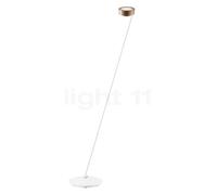 Occhio Sento Lettura 160 E Lampadaire LED à gauche tête doré mat/corps blanc mat - 3.000 K - Occhio Air Ce luminaire comporte des modules à LED prémontés de classes énergétiques A A++, A+, A