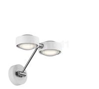 Occhio Sento Parete Doppio 20 Up D Applique LED tête blanc brillant/corps chrome brillant/embase blanc brillant - 3.000 K Ce luminaire comporte des modules à LED prémontés de classes énergétiques A